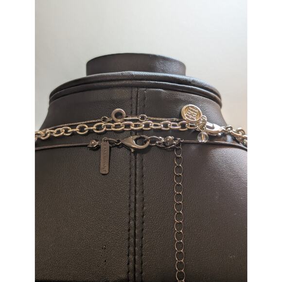 Lot of Three Layered Coordinating Pearl Crystal Bead Chain Necklaces - Picture 10 of 11